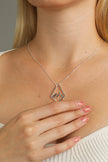 14K Solid Gold Mountain Ring Holder Necklace