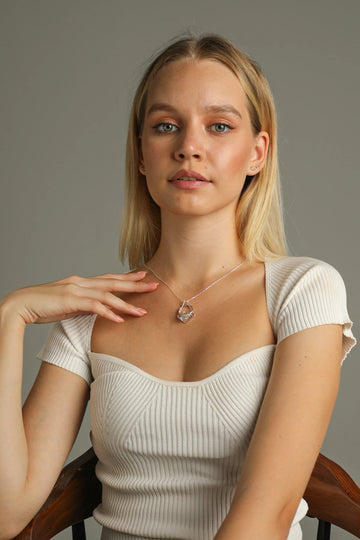 14K Solid Gold Mountain Ring Holder Necklace