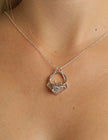 14K Solid Gold Mountain Ring Holder Necklace