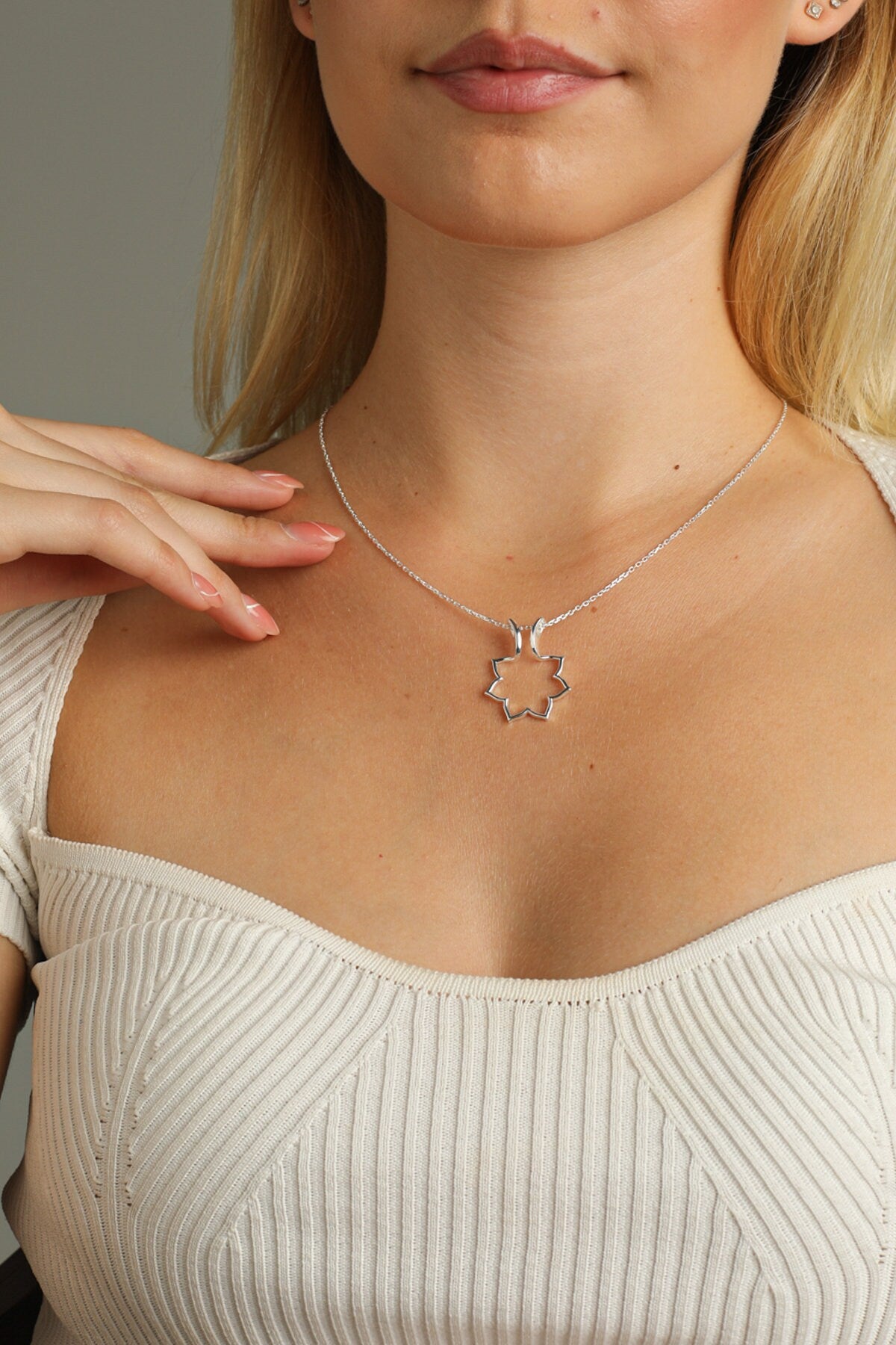 14k Gold Sunflower Ring Holder Necklace
