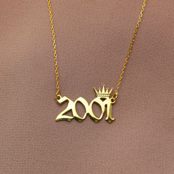Birth Year Necklace Gold Filled