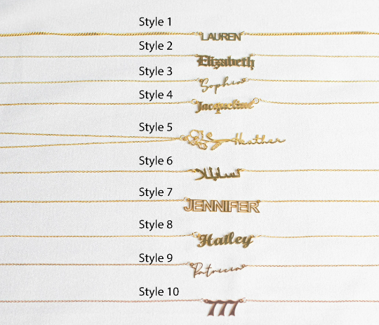 Name Necklace Personalized