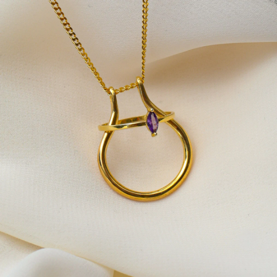 Horseshoe Ring Holder Necklace