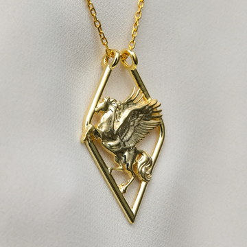 Pegasus Geometric Ring Holder Necklace
