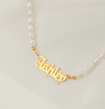 Pearl Choker Name Necklace
