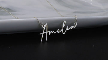 Horizontal 2 Side Name Necklace