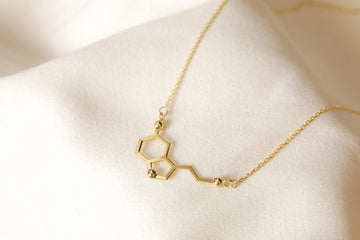 Serotonin Molecule Chemistry Necklace