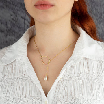 Perlen-Tropfen-Halskette