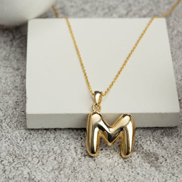 Puff Letter Necklace