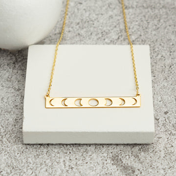 Moon Phase Bar Necklace