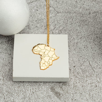 Afrika Karte Halskette