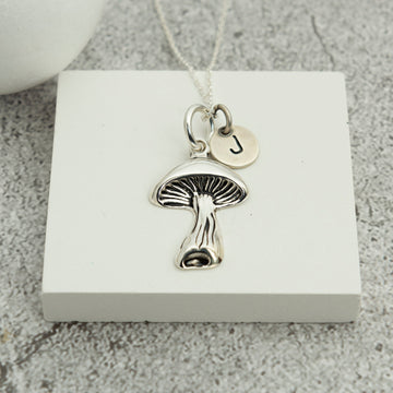 Mushroom Necklace Silver