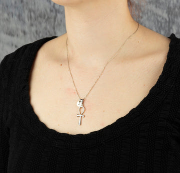 Nefertiti Necklace Sterling Silver