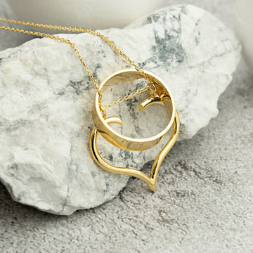 Gold Ring Holder Necklace