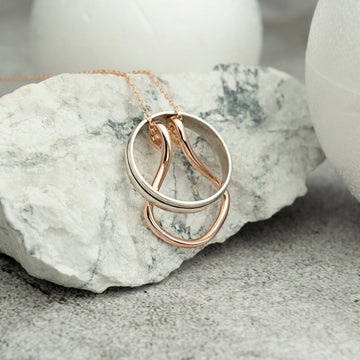 Ring Necklace Holder  Silver