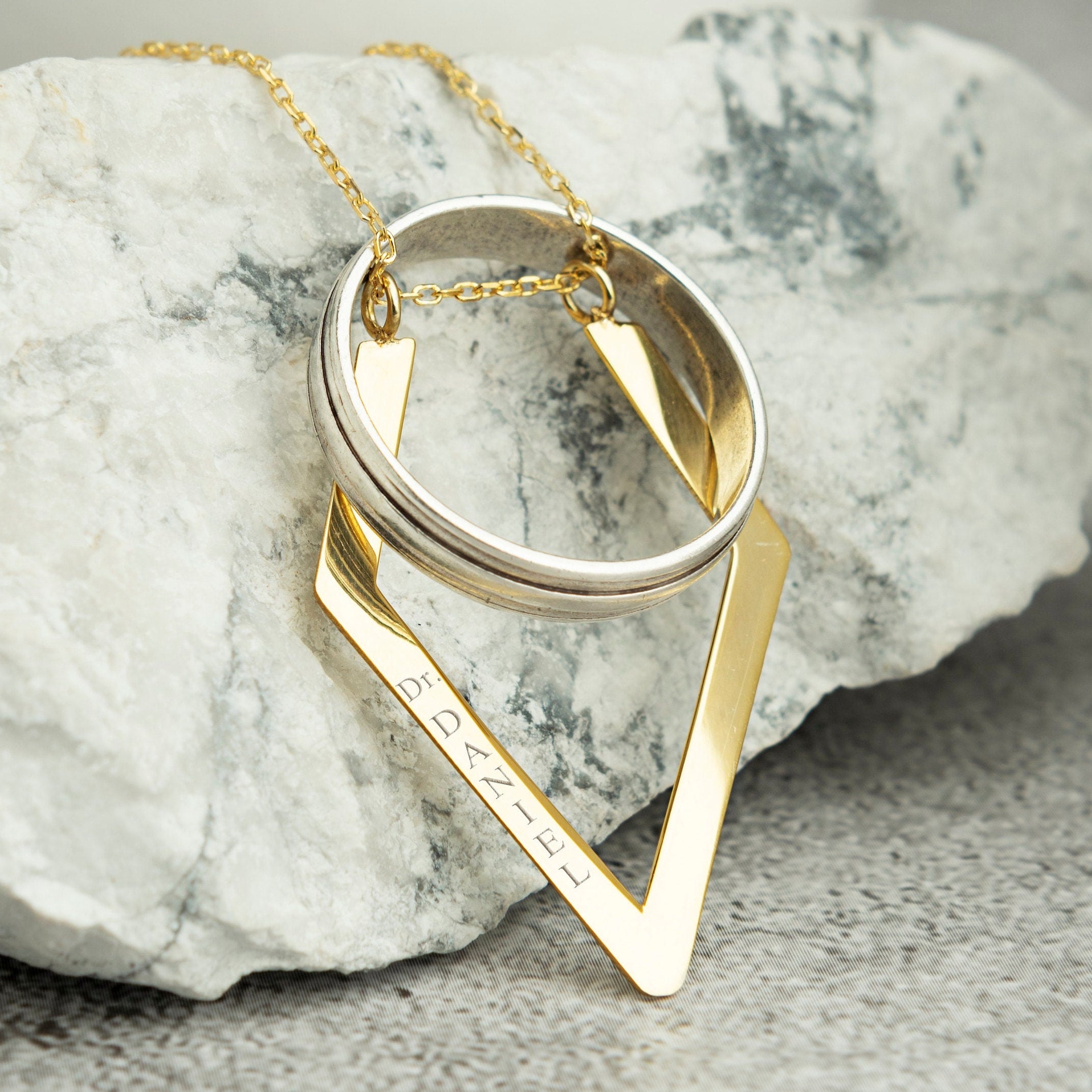 Matte Frame Ringette Necklace Ring Holder | Ring holder necklace, Ring  holder pendant, Ring necklace