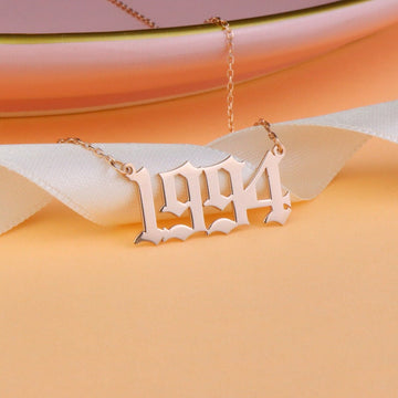 Custom Year Number Necklace