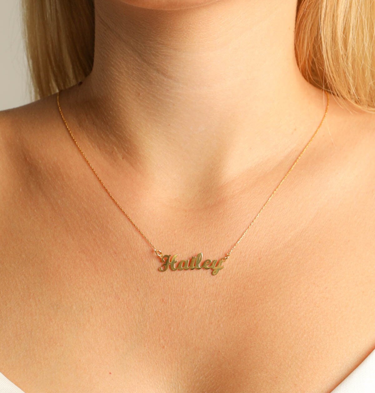 14k Gold Yellow Name Necklace