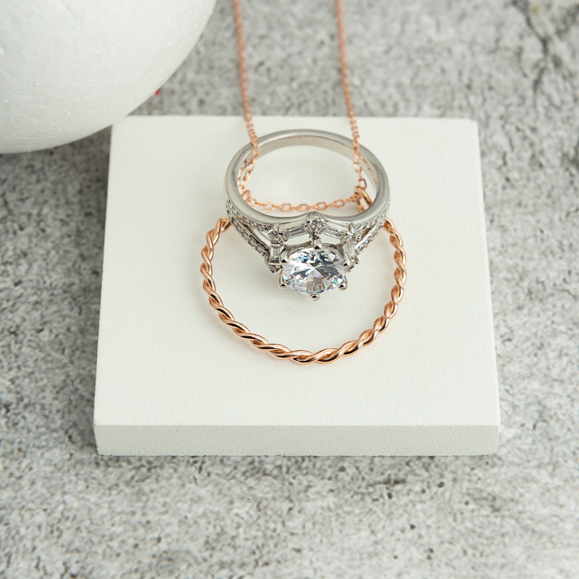 The Bezel Ring Holder Necklace – Emily C Jewelry