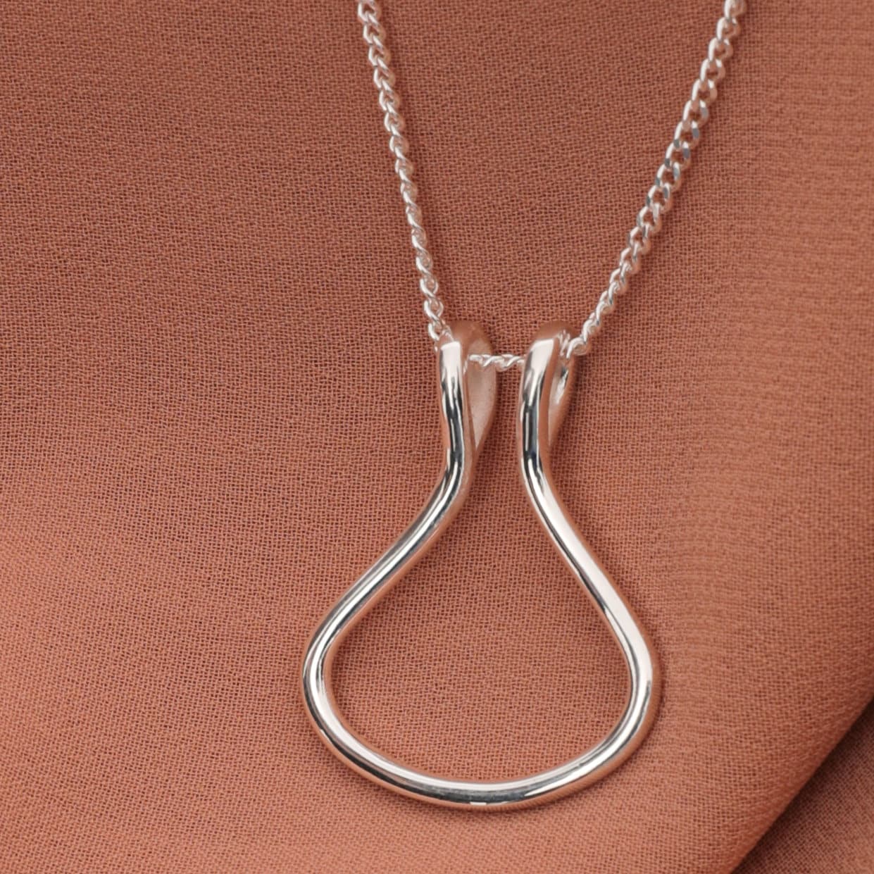 1piece Fashion Necklace Geometric Simple Ring Holder Ring Pendant Necklace  For Men Women Party Jewelry Neck Chain 45cm Long - Necklace - AliExpress