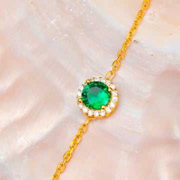 Emerald Bezel Bracelet, Green Emerald Bracelet, May Birthstone Bracelet, Emerald Bangle, Emerald Jewelry Set, Handmade Jewelry, Gift For Her