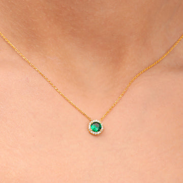 Green Emerald Necklace, Gold Emerald Choker, May Birthstone Necklace, Emerald Jewelry Set, Emerald Necklace Gift For Her, Mother Day Gift