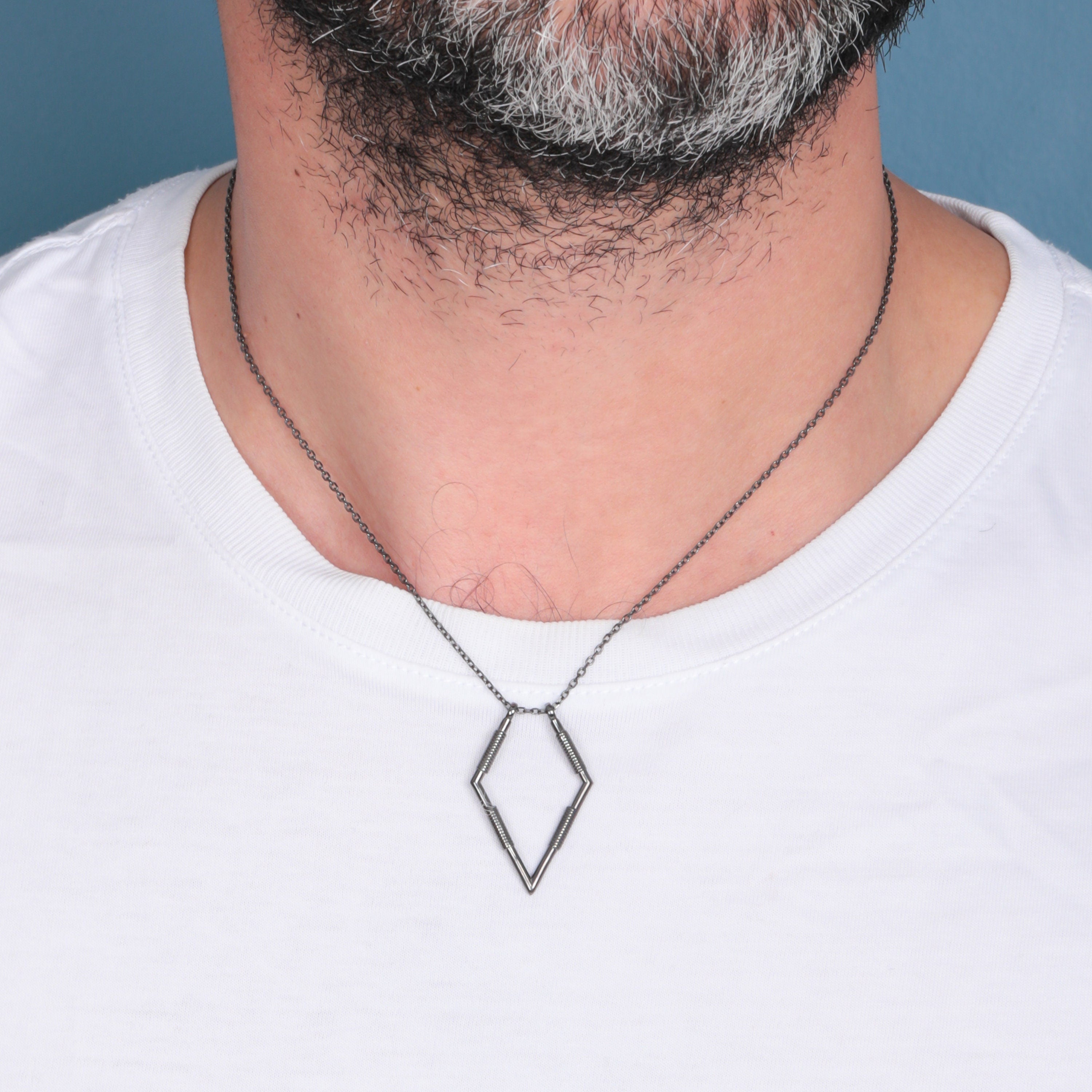 Mens necklace for wedding on sale ring