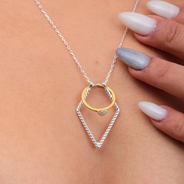 Ring Holder Necklace Geometric Thick Chain Option Ring Keeper Pendant Men Women Ring Holder Necklace Gift For Doctors Nurse Jewelry