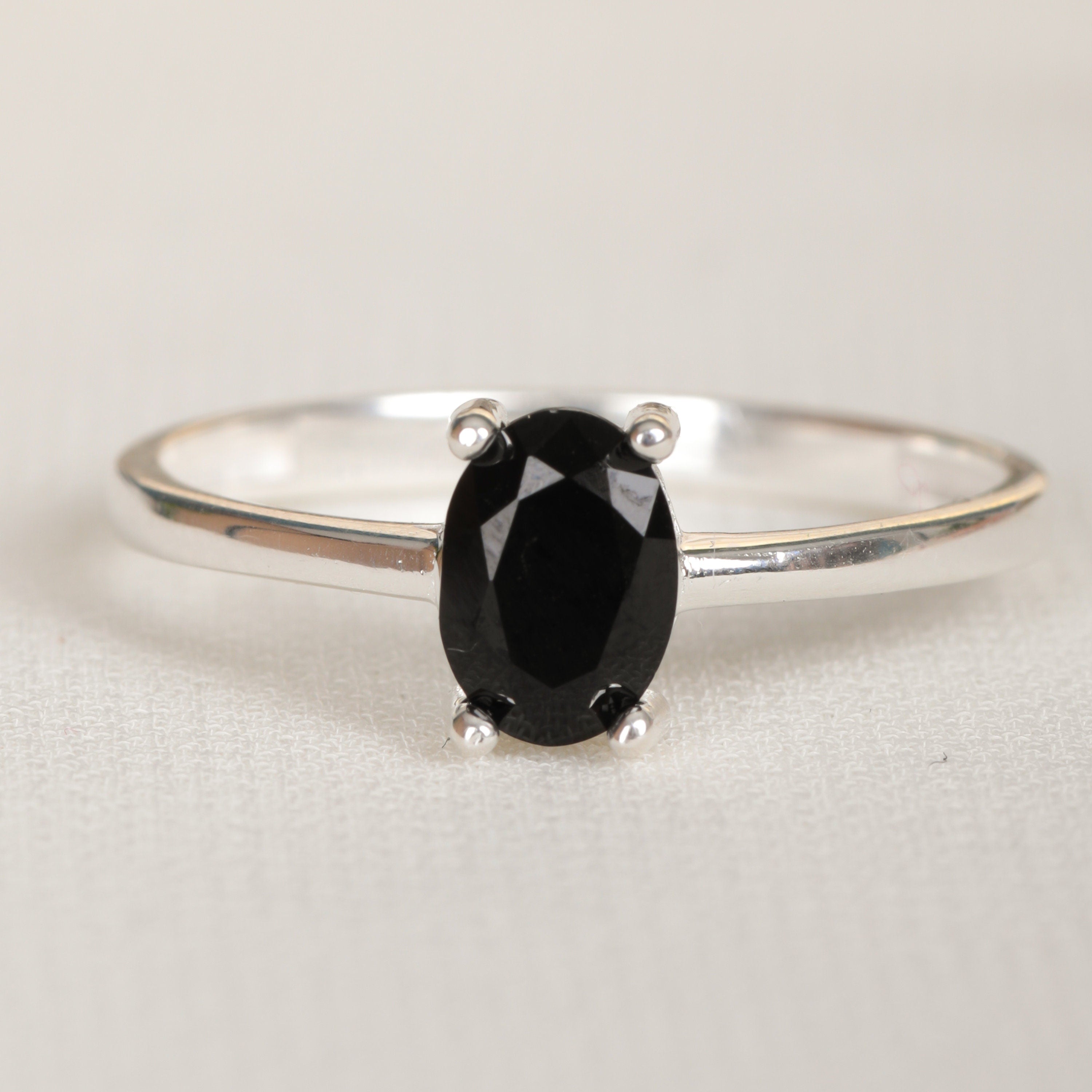 Mens black sale obsidian ring