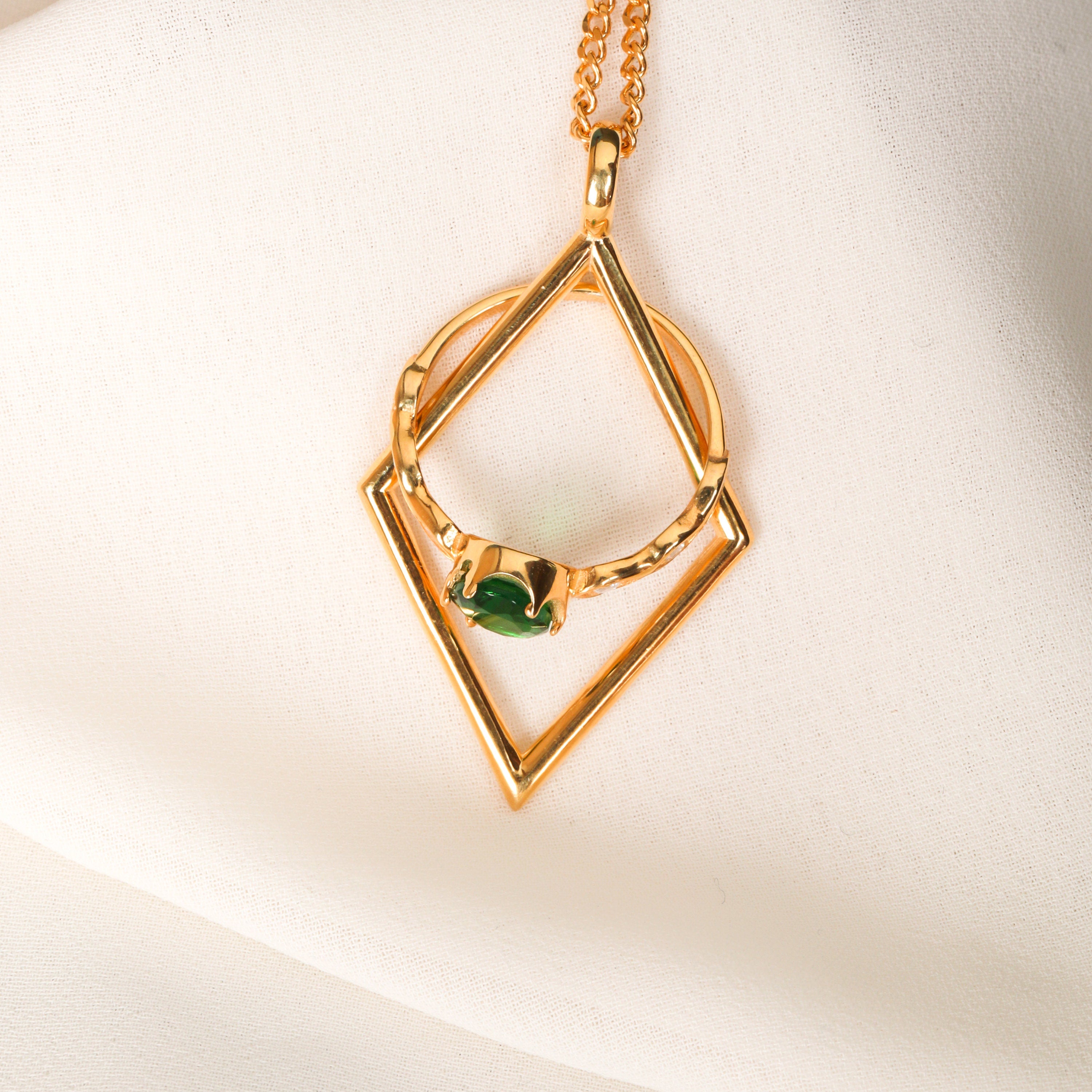 14K white gold twisted wire ring holder necklace | Fruugo UK