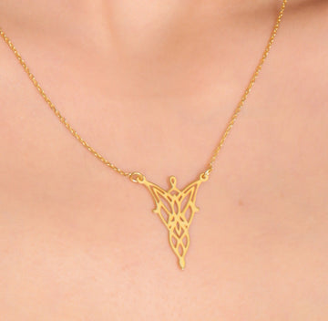 Evenstar Arwen Eflique Lotr Minimalist Necklace Fairy Tale Princess Pendant Gift for Elvis Queen Lover Jewelery Sterling Silver