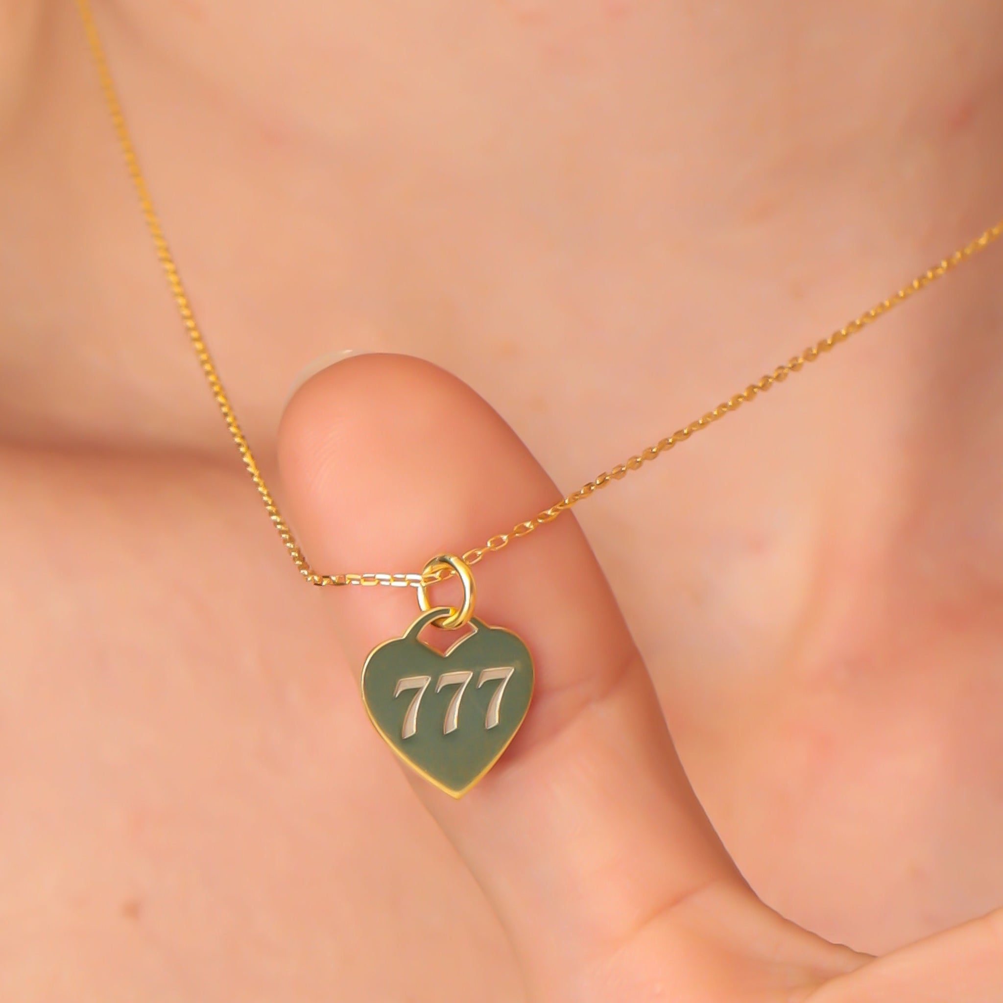 Personalized Heart Angel Number Necklace Gold Filled Angel Number Necklace 111 222 333 444 555 666 777 888 999 Silver Necklace